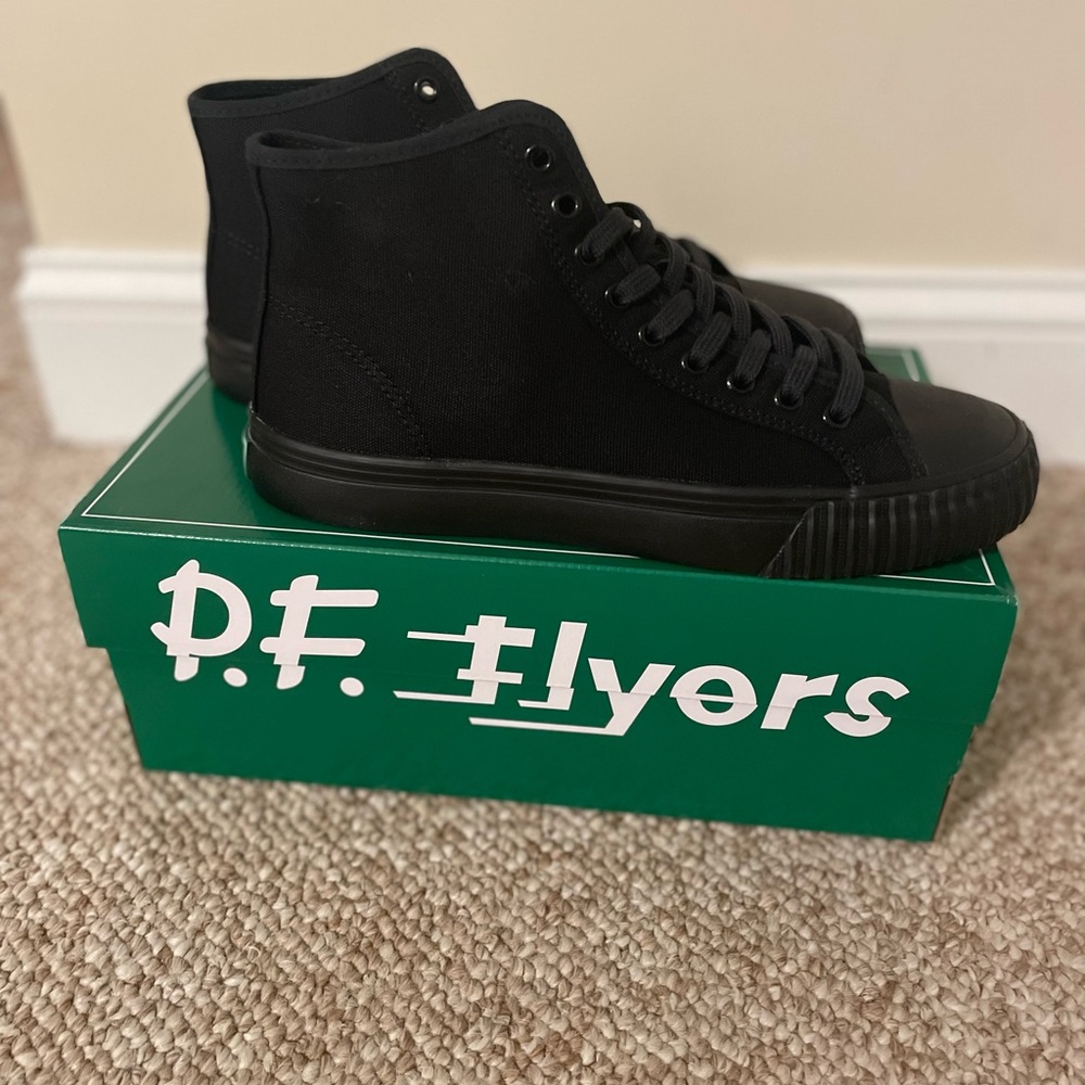 Brand New, Never Worn Black P.F. Flyers Men’s Size 9, Women’s Size 10.5